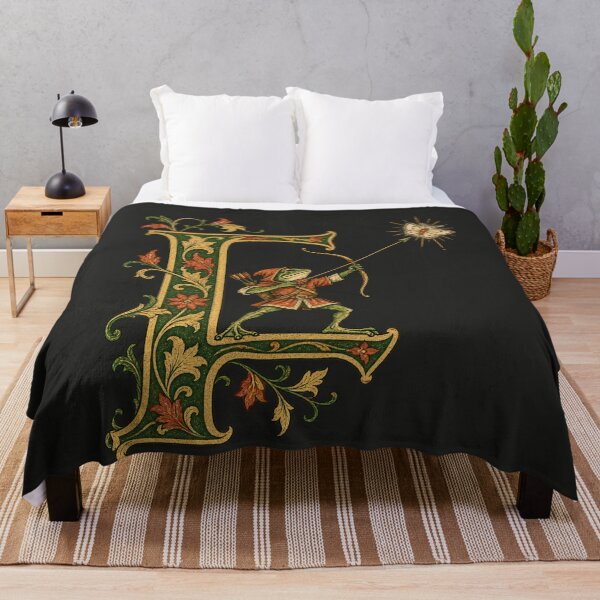 Item preview, Frog Archer Medieval Illuminated Manuscript Letter F designed and sold by AmiGraph.