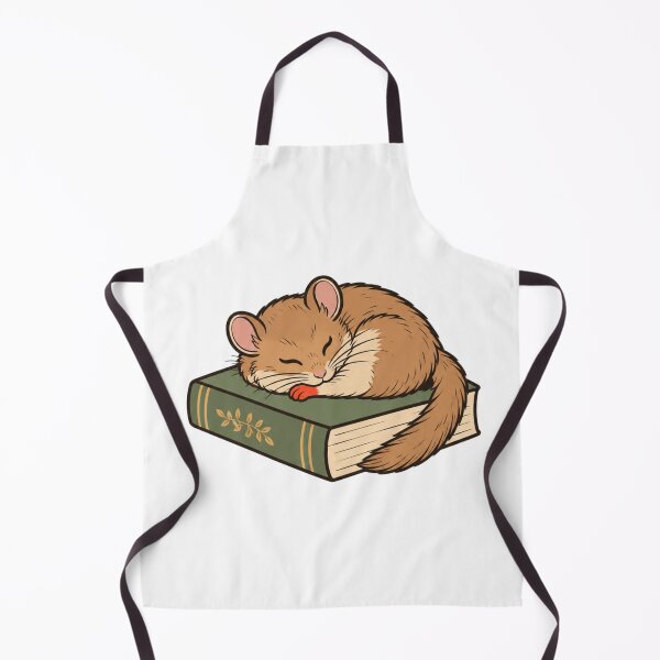Item preview, Cozy Study Room Sleeping Dormouse Illustration designed and sold by bosamji.