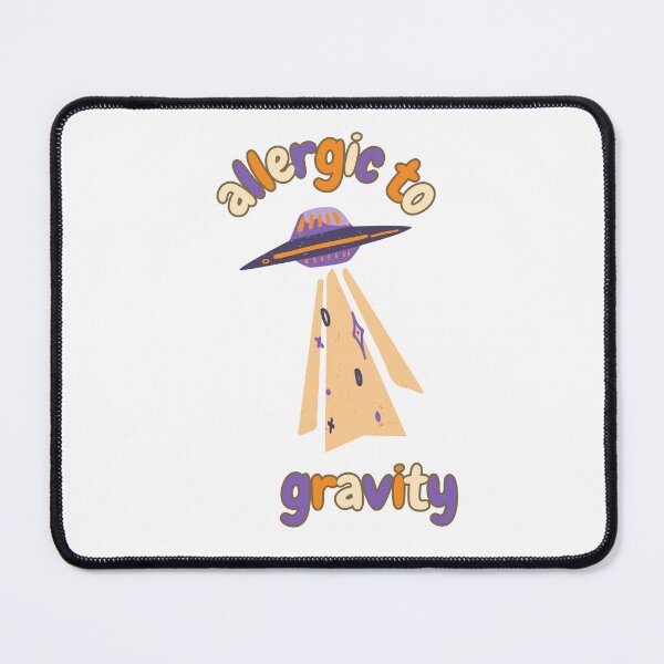 Item preview, Allergic To Gravity Purple Font Retro UFO Pots Awareness Meme designed and sold by kristy1003.