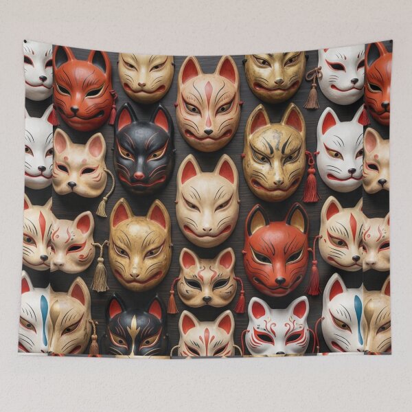 Item preview, Traditional fox masks designed and sold by snoWorkshop.