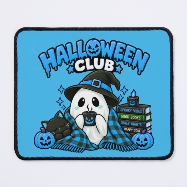 Item preview, Introvert Halloween Club – Cozy Ghost, Witch Hat & Black Cat Halloween designed and sold by Shahrukh Ali.