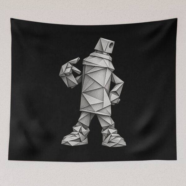 Item preview, Origami Graffiti Spray Can Character – Street Art - PLUSHIWORLD designed and sold by PLUSHIWORLDtm.