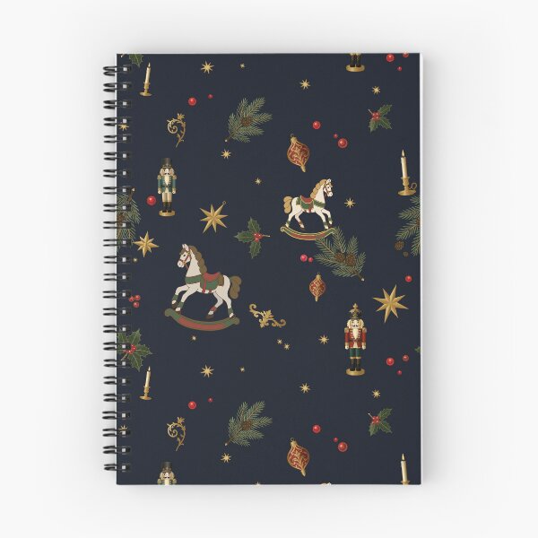 Item preview, Rocking Horse and Nutcracker Christmas Toss — Midnight Navy designed and sold by NATHA PALETTE.