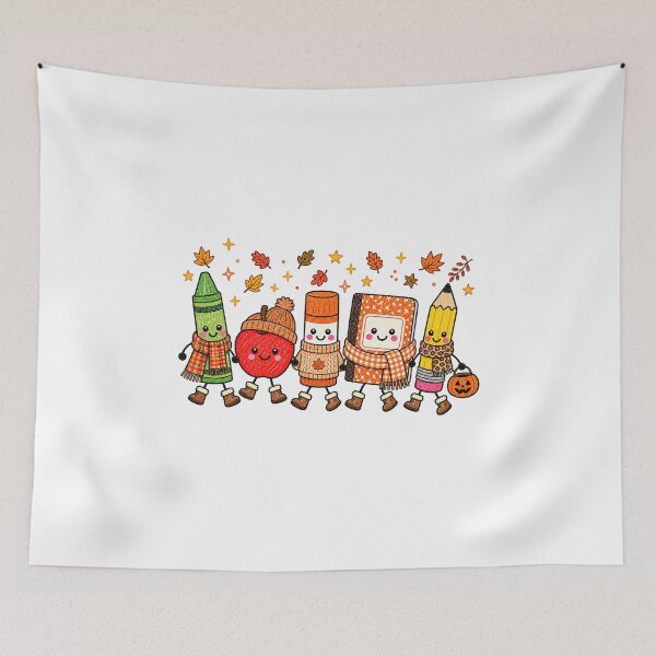 Item preview, Cute Autumn Teacher School Supplies Doodle designed and sold by MelBarrerahh.