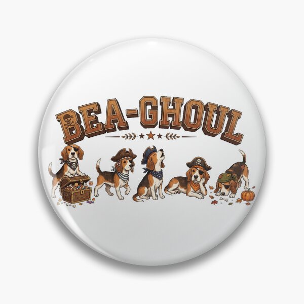 Item preview, Funny Halloween Beagle BEA-GHOUL Five Dogs Spooky Costumes designed and sold by elisarasada.