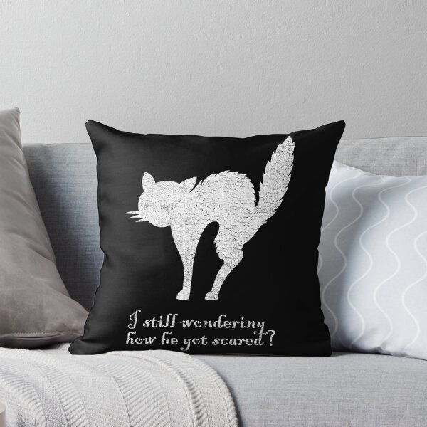 Item preview, funny-silhoutte-cat-got-scared-t-shirt designed and sold by Print_This_Out.