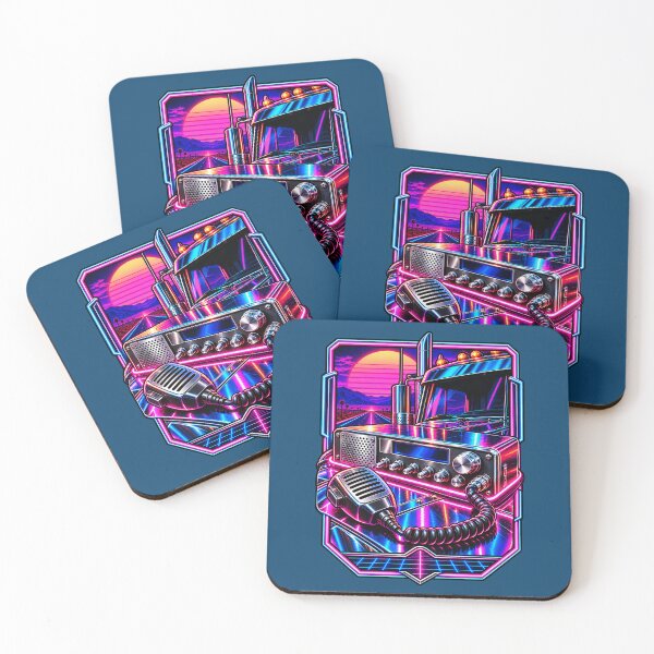 Item preview, Synthwave Trucker &  Neon CB Radio designed and sold by NomadForge.