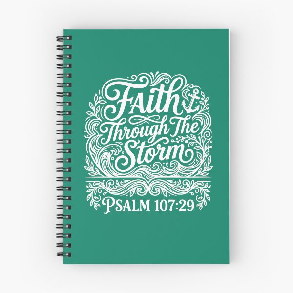 Item preview, Faith Through The Storm Psalm 107:29 Bible Verse designed and sold by LilSeashell.