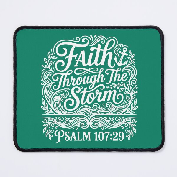 Item preview, Faith Through The Storm Psalm 107:29 Bible Verse designed and sold by LilSeashell.