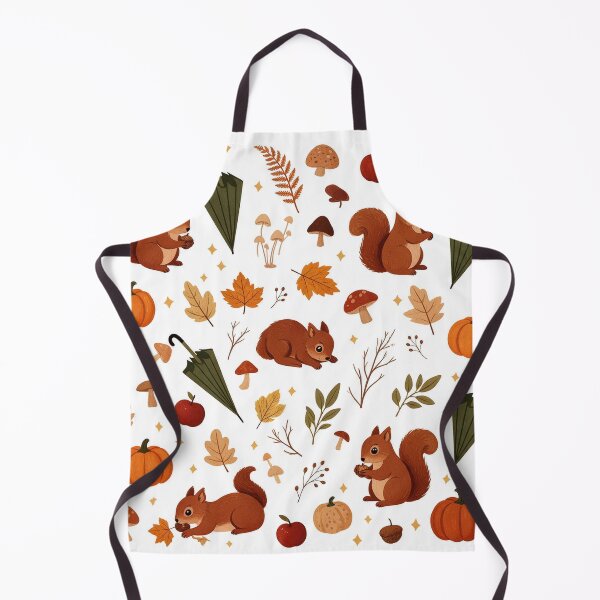 Item preview, Cute Autumn Squirrel Pattern, Cozy Fall Pumpkin Mushroom and Leaves Design designed and sold by HoMya.
