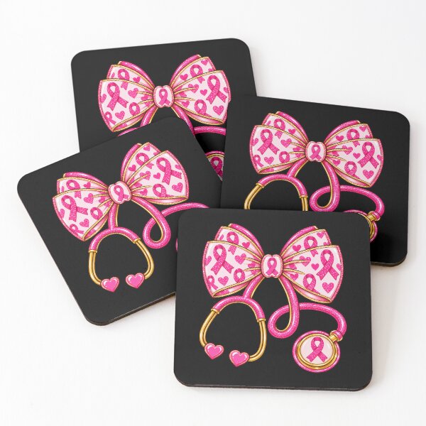 Item preview, Pink Ribbon Nurse Stethoscope Awareness Bow designed and sold by MelBarrerahh.