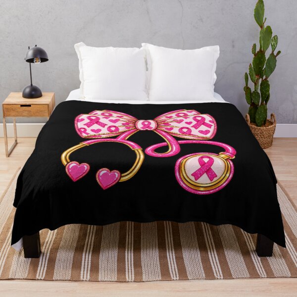 Item preview, Pink Ribbon Nurse Stethoscope Awareness Bow designed and sold by MelBarrerahh.