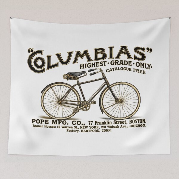 Item preview, Vintage Bicycle Wall Art, Columbia Bicycle Advertisement, Antique Cycling Poster Print designed and sold by RickE.