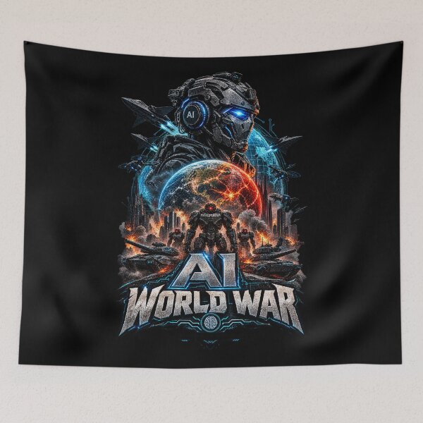 Item preview, GUERRA MUNDIAL DE LA IA designed and sold by okiiskandarart.