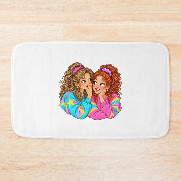 Item preview, Redhead and Blonde Besties Whispering Retro 80s designed and sold by Sandy's Cheeky Studio.