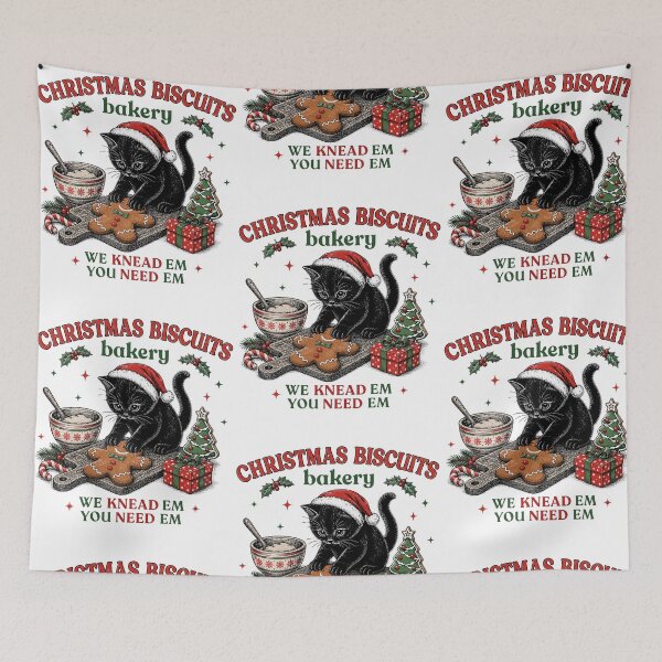 Item preview, Christmas Biscuits Bakery Cat Kneading Gingerbread Holiday designed and sold by RDGNR.