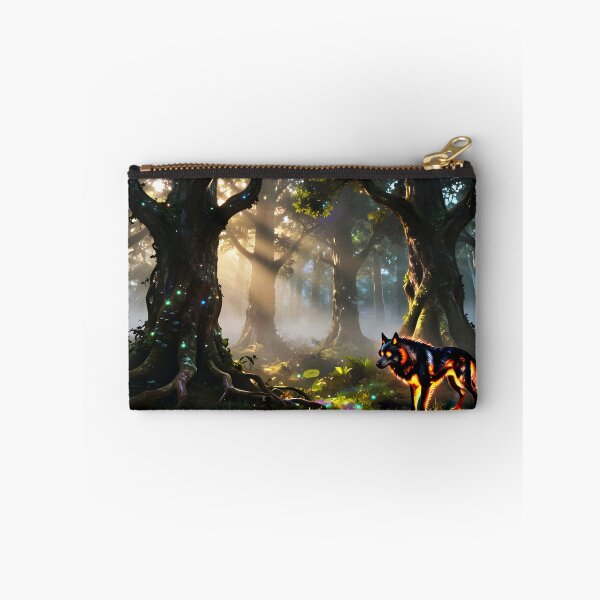 Item preview, Black Wolf Fire Spirit in Enchanted Forest designed and sold by Fanta-sticky.