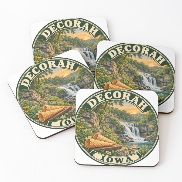 Aperçu de l'œuvre Decorah Iowa Vintage Travel Badge créée et vendue par mnkyride.