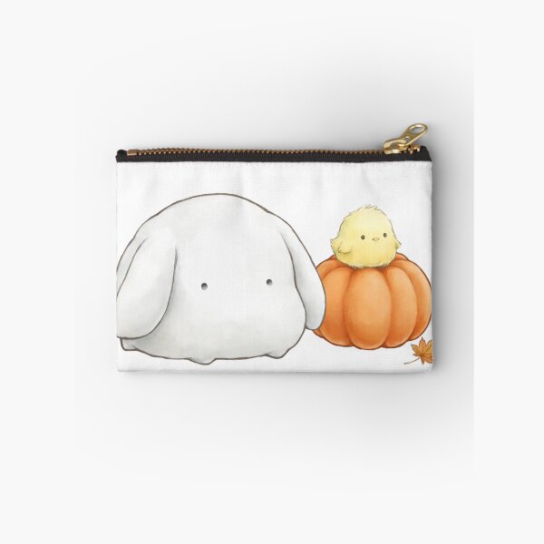 Item preview, Cute Chick on Pumpkin Bunny Fall Kawaii Sticker designed and sold by xiaoxiaochibi.