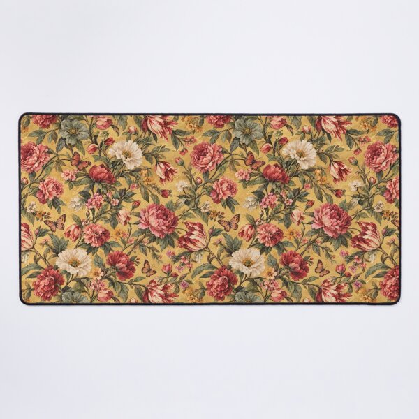 Item preview, Antique Gold Garden – Vintage Floral and Butterfly Pattern designed and sold by Bodique.