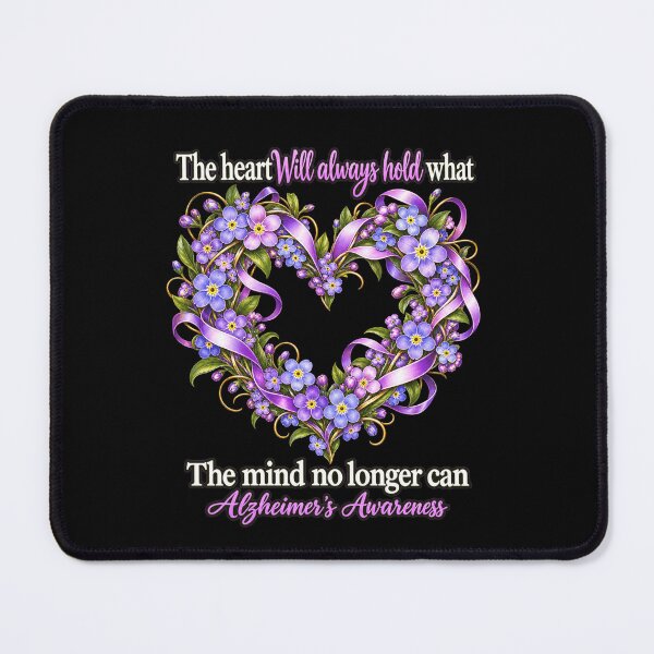 Item preview, The Heart Will Always Hold What The Mind No Longer Can Alzheimer's Awareness Memory Support Caregiver designed and sold by FolkGraphics.