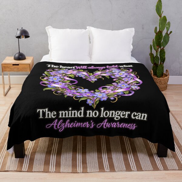 Item preview, The Heart Will Always Hold What The Mind No Longer Can Alzheimer's Awareness Memory Support Caregiver designed and sold by FolkGraphics.