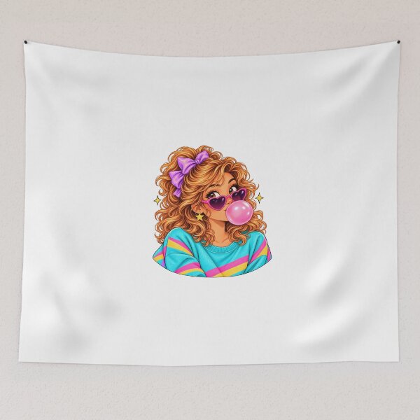 Item preview, Heart Sunglasses Bubblegum Girl Retro 80s designed and sold by Sandy's Cheeky Studio.