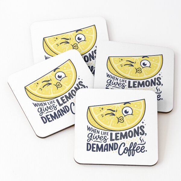 Item preview, When Life Gives Lemons Demand Coffee Sarcastic Caffeine Lover Quote designed and sold by raedattia.