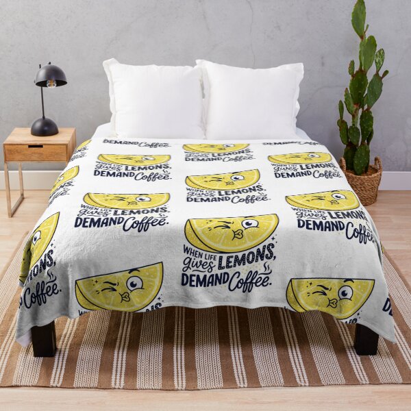 Item preview, When Life Gives Lemons Demand Coffee Sarcastic Caffeine Lover Quote designed and sold by raedattia.