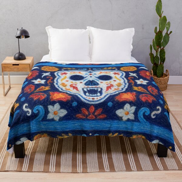 Item preview, Chicago bears calavera vamos bears flag designed and sold by Sophie Lukasik.