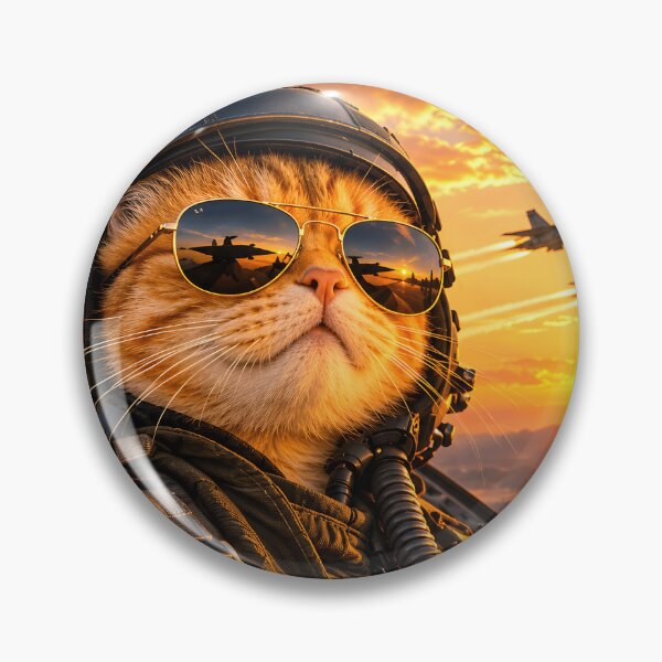 Item preview, Fighter Pilot Cat Funny Military Aviation Cat designed and sold by Morescitaf.