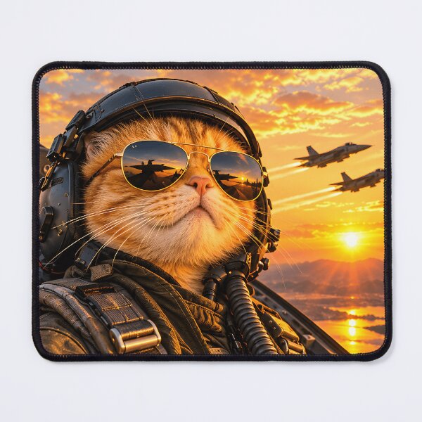 Item preview, Fighter Pilot Cat Funny Military Aviation Cat designed and sold by Morescitaf.