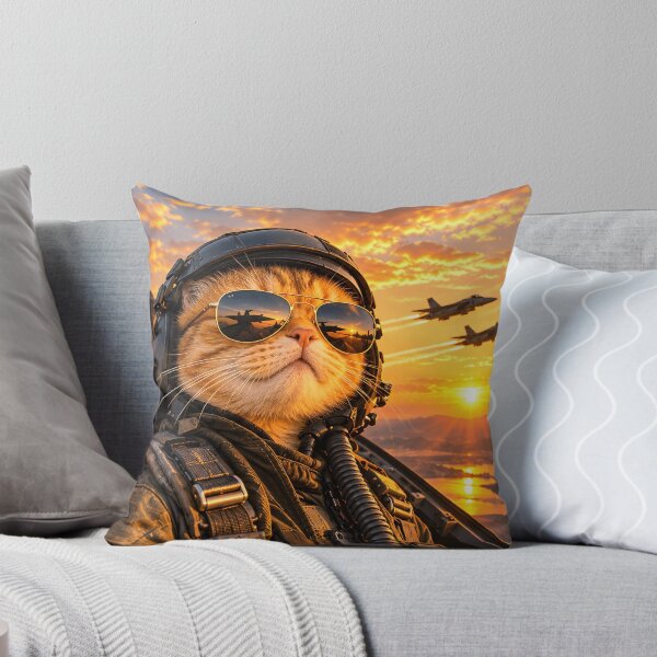 Item preview, Fighter Pilot Cat Funny Military Aviation Cat designed and sold by Morescitaf.
