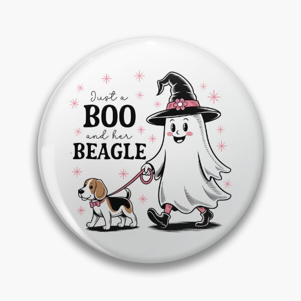 Item preview, Just a Boo and Her Beagle Retro Ghost Halloween Dog Mom Pink designed and sold by elisarasada.