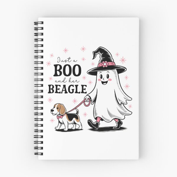 Item preview, Just a Boo and Her Beagle Retro Ghost Halloween Dog Mom Pink designed and sold by elisarasada.