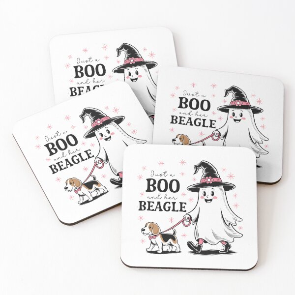 Item preview, Just a Boo and Her Beagle Retro Ghost Halloween Dog Mom Pink designed and sold by elisarasada.