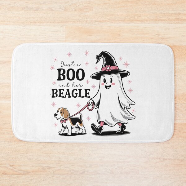 Item preview, Just a Boo and Her Beagle Retro Ghost Halloween Dog Mom Pink designed and sold by elisarasada.
