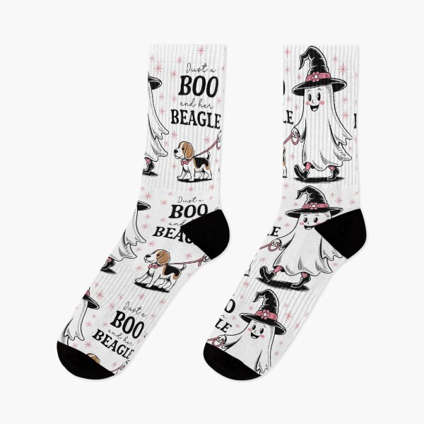 Item preview, Just a Boo and Her Beagle Retro Ghost Halloween Dog Mom Pink designed and sold by elisarasada.