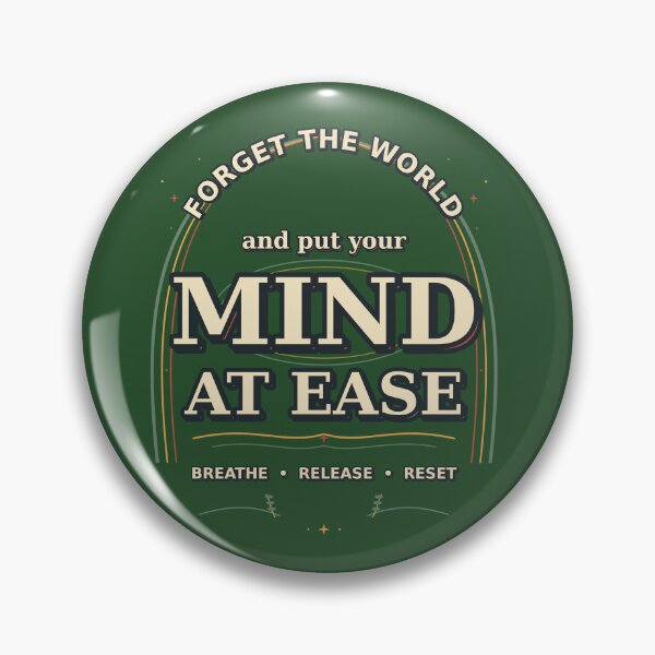 Item preview, Forget The World Mind At Ease Sticker, Retro Rainbow Calm Quote Gift designed and sold by HoMya.
