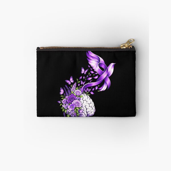 Item preview, Purple Ribbon Awareness Brain Health Mental Health Support designed and sold by FolkGraphics.