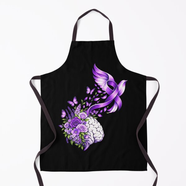 Item preview, Purple Ribbon Awareness Brain Health Mental Health Support designed and sold by FolkGraphics.