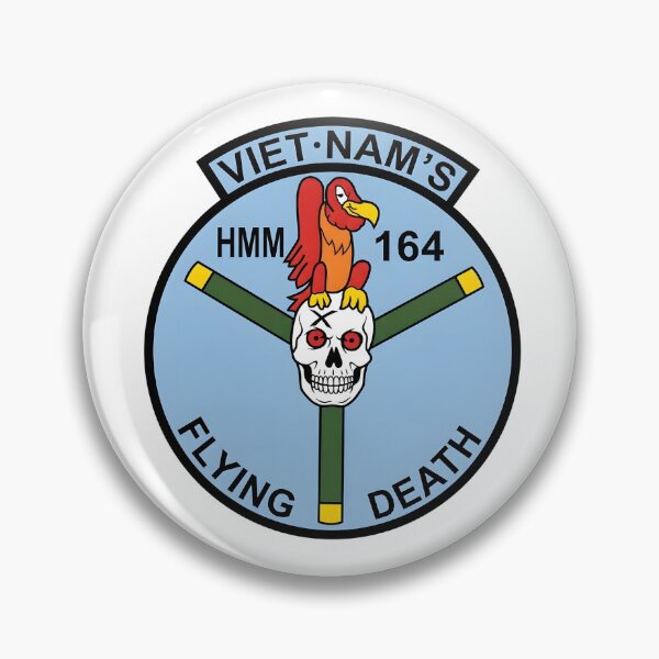Artikelvorschau, USMC HMM-164 „Knightriders“ Vietnam-Ära „Flying Death“-Staffelabzeichen entworfen und verkauft von CharlieDesings.