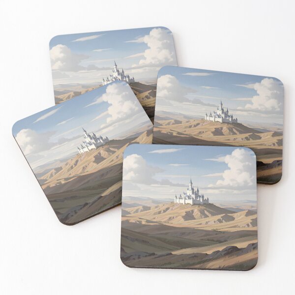 Item preview, White Castle on Hill at the Centre of Brown Landscape designed and sold by Fanta-sticky.