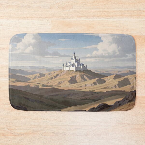 Item preview, White Castle on Hill at the Centre of Brown Landscape designed and sold by Fanta-sticky.