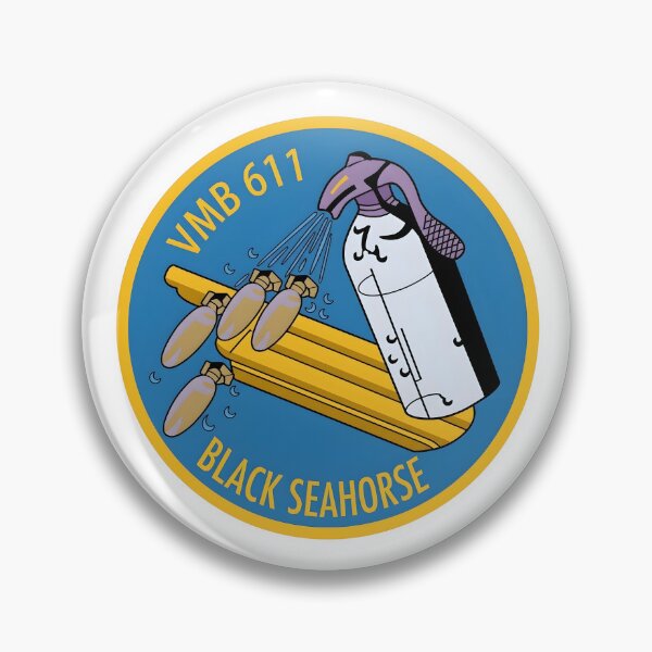 Artikelvorschau, USMC VMB-611 „Black Seahorse“ WWII Squadron Patch entworfen und verkauft von CharlieDesings.