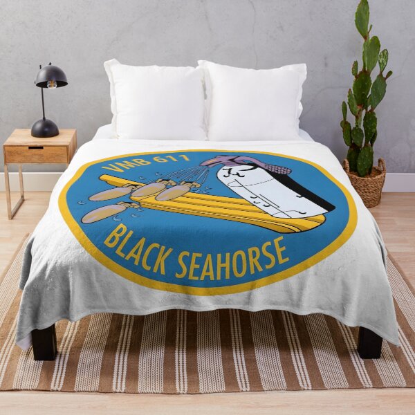 Item preview, USMC VMB-611 "Black Seahorse" WWII Squadron Patch designed and sold by CharlieDesings.