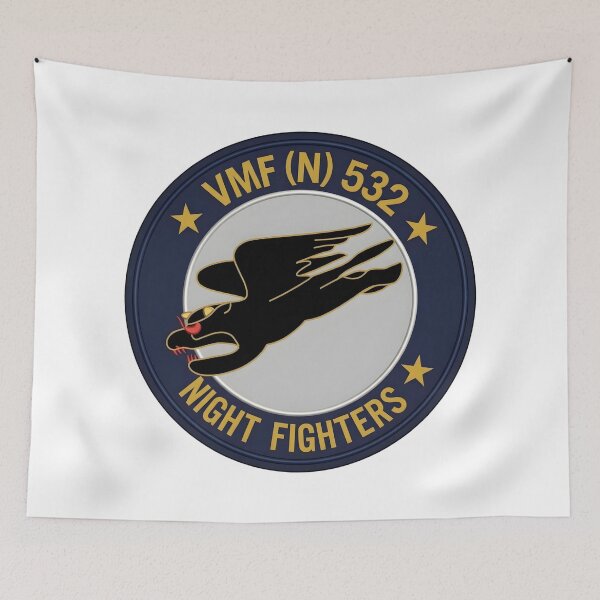 Item preview, USMC VMF(N)-532 "Night Fighters" WWII Squadron Patch designed and sold by CharlieDesings.