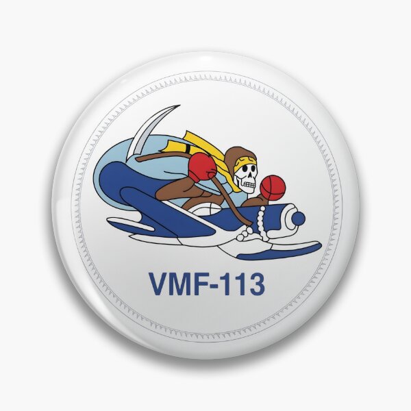 Artikelvorschau, USMC VMF-113 „Whistling Death“ WWII Squadron Patch entworfen und verkauft von CharlieDesings.
