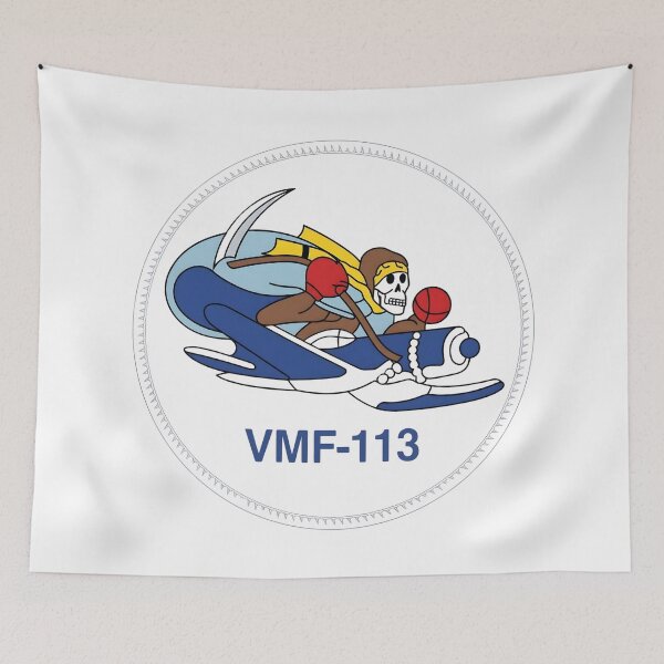 Item preview, USMC VMF-113 "Whistling Death" WWII Squadron Patch designed and sold by CharlieDesings.