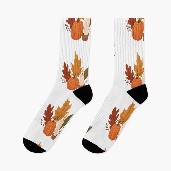 Item preview, Minimal Thanksgiving Leaves & Pumpkin designed and sold by InspiredCreatives.